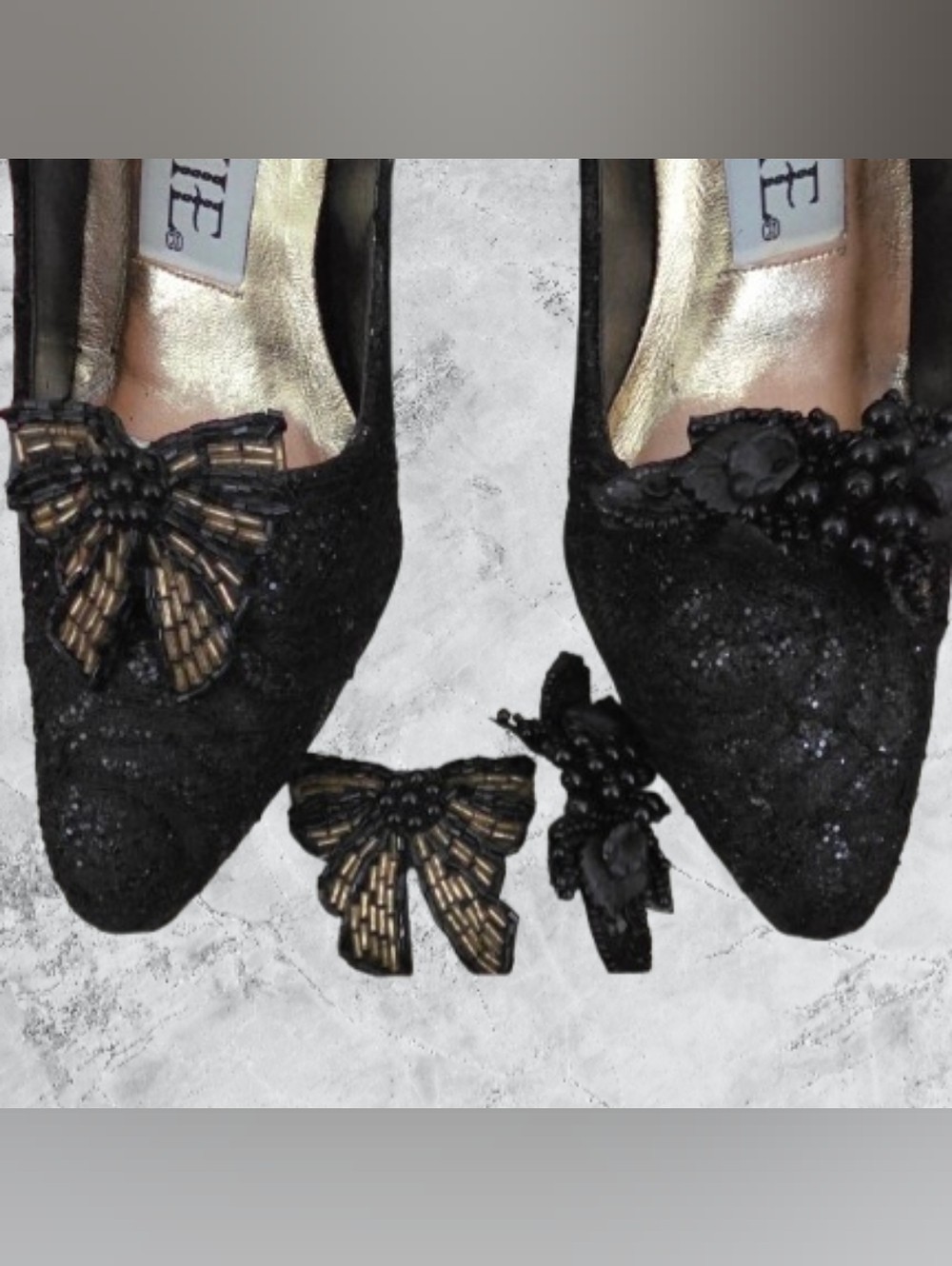 📣 Vintage 90s Shoe Clips Bows 🎀 Butterflies 🦋 Set of 2 Dress Up Your Shoes 🎁